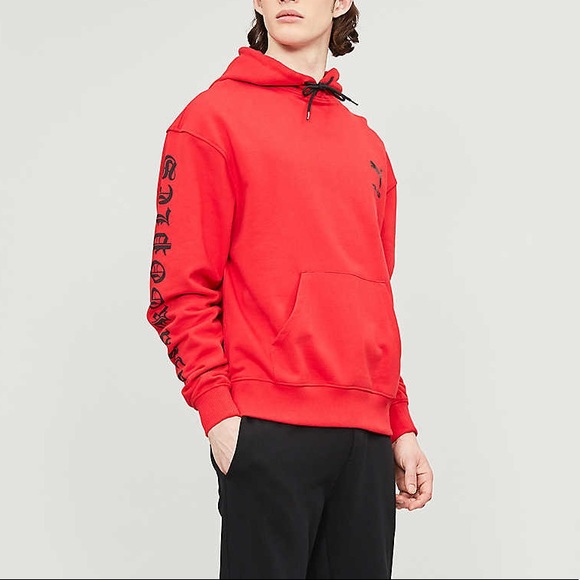 New The Kooples Sport PUMA graphic sleeve cotton hoodie - Picture 7 of 12